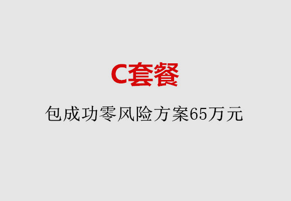 潍坊C套餐：包成功零风险方案65万元